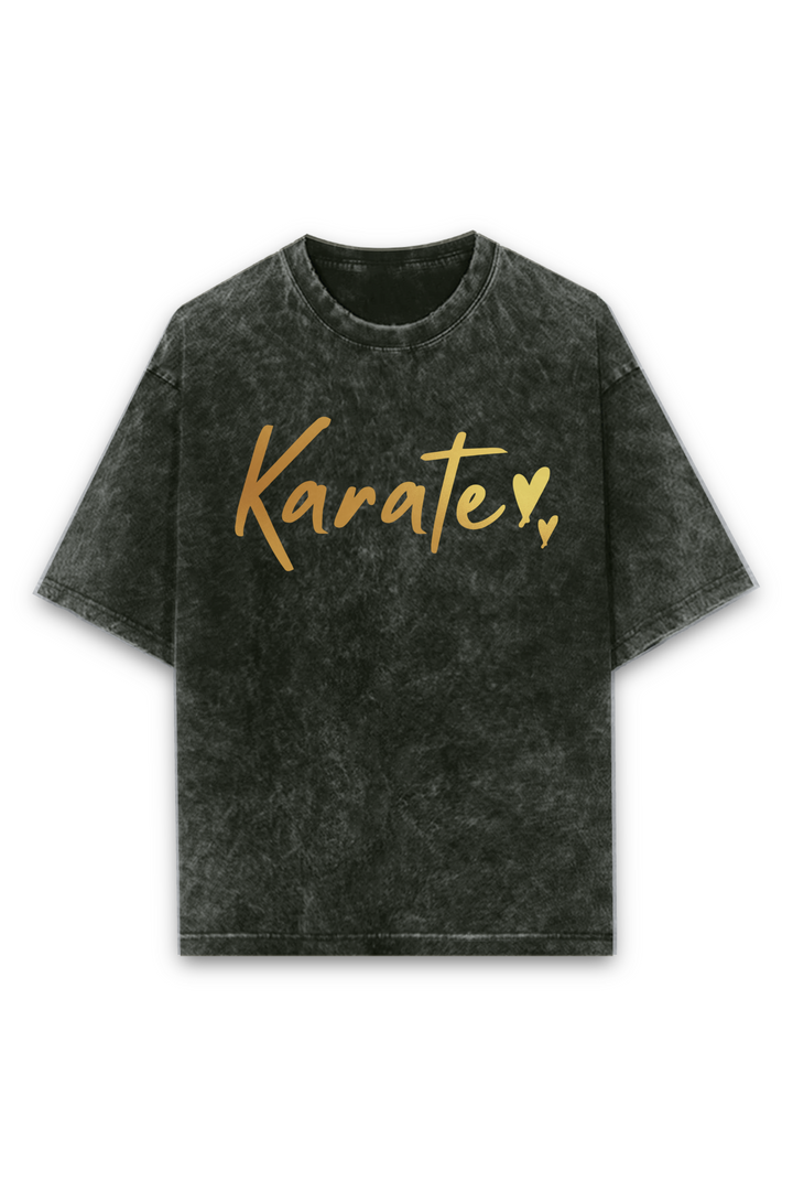 Karate Gold Script Oversized T-Shirt