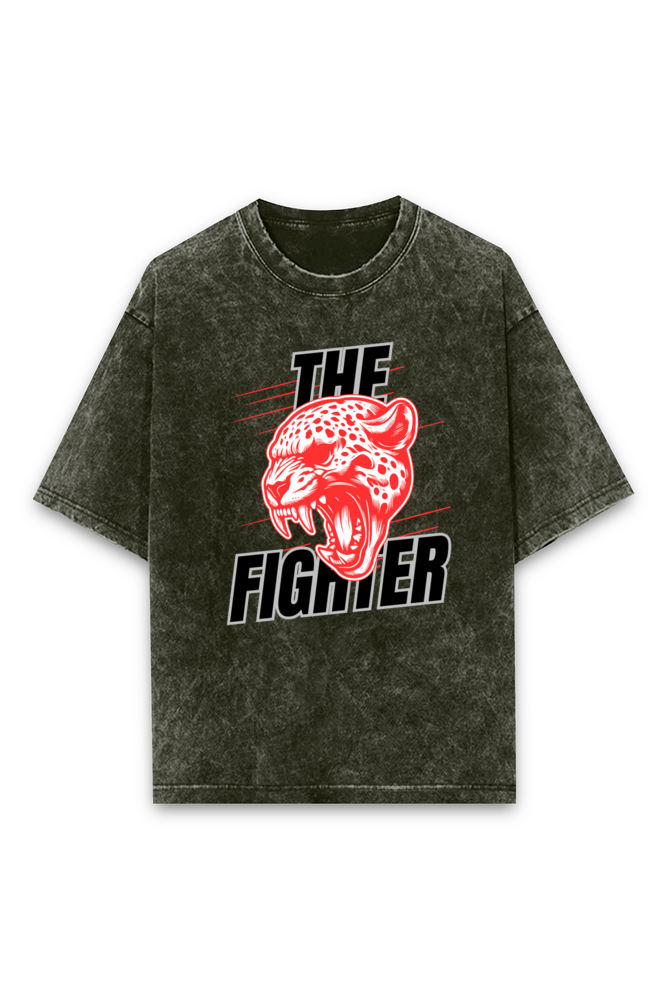 The Fierce Fighter Acid Wash Oversized T-Shirt