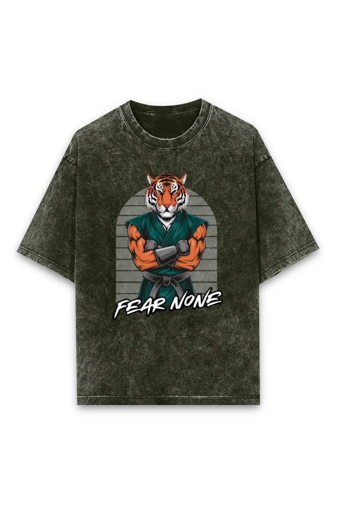 Fear None Acid Wash Oversized T-shirt