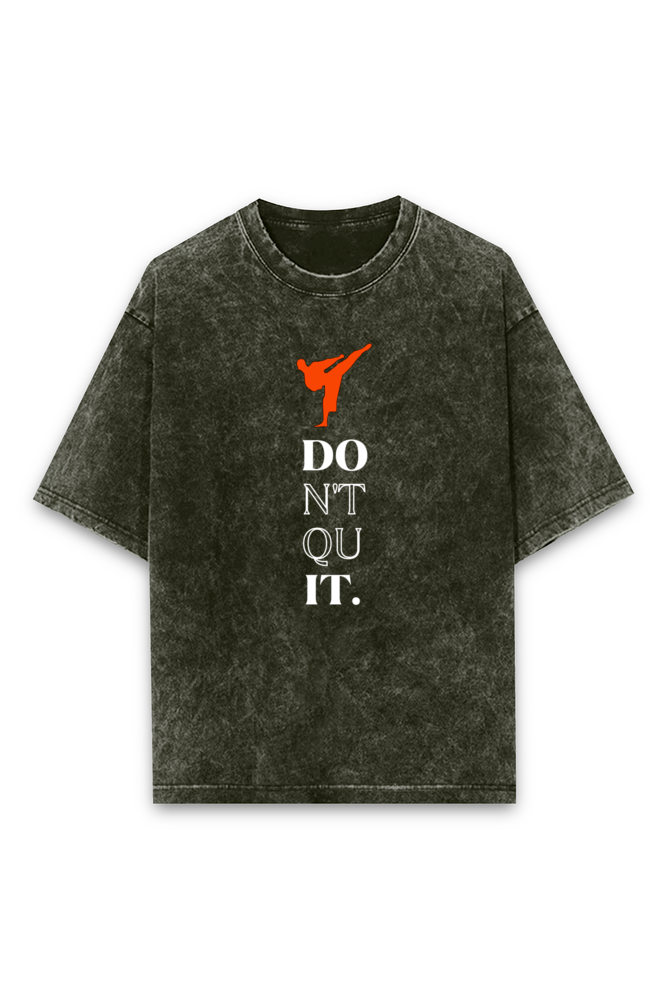 Don’t Quit Karate Acid Wash Oversized T-shirt