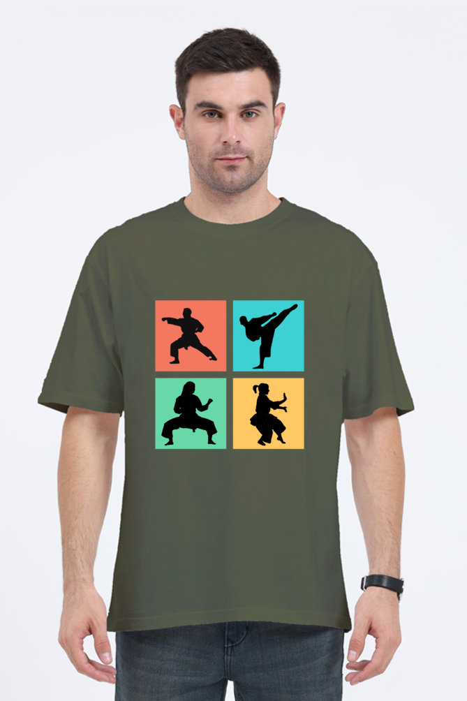 Pop Art Karate Moves Oversized T-Shirt