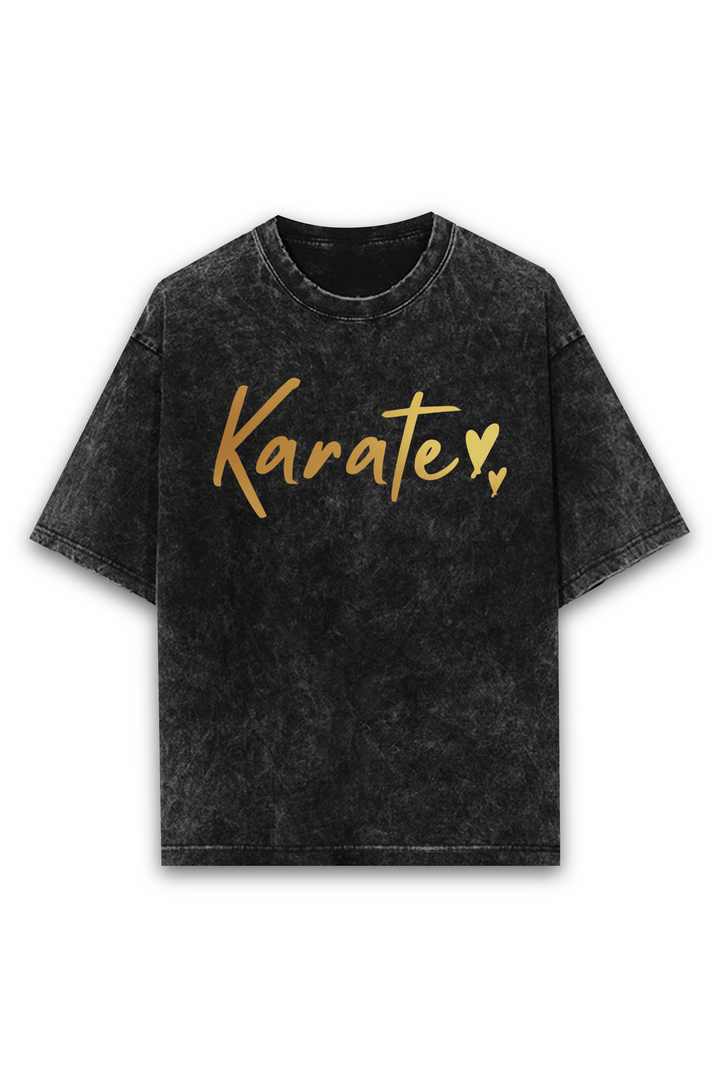 Karate Gold Script Oversized T-Shirt