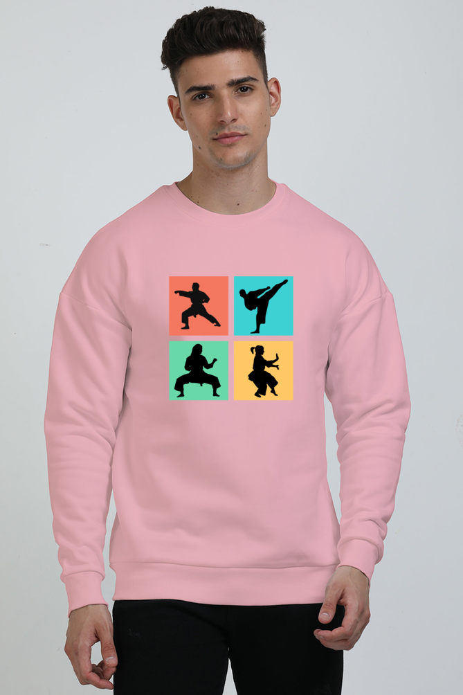 Pop Art Karate Moves Oversized Sweatshirt