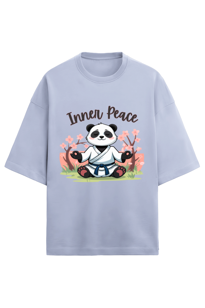 Zen Spirit Panda Terry Oversized T-Shirt