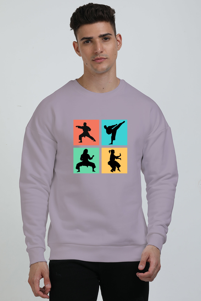 Pop Art Karate Moves Oversized Sweatshirt