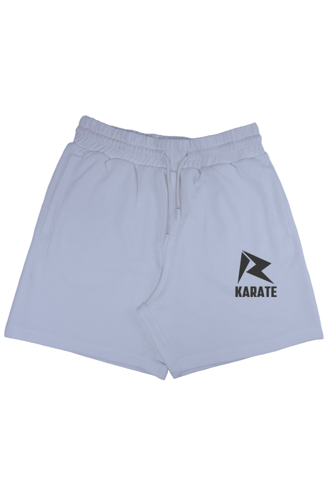 Karate Action Comic Style Embroidered Shorts