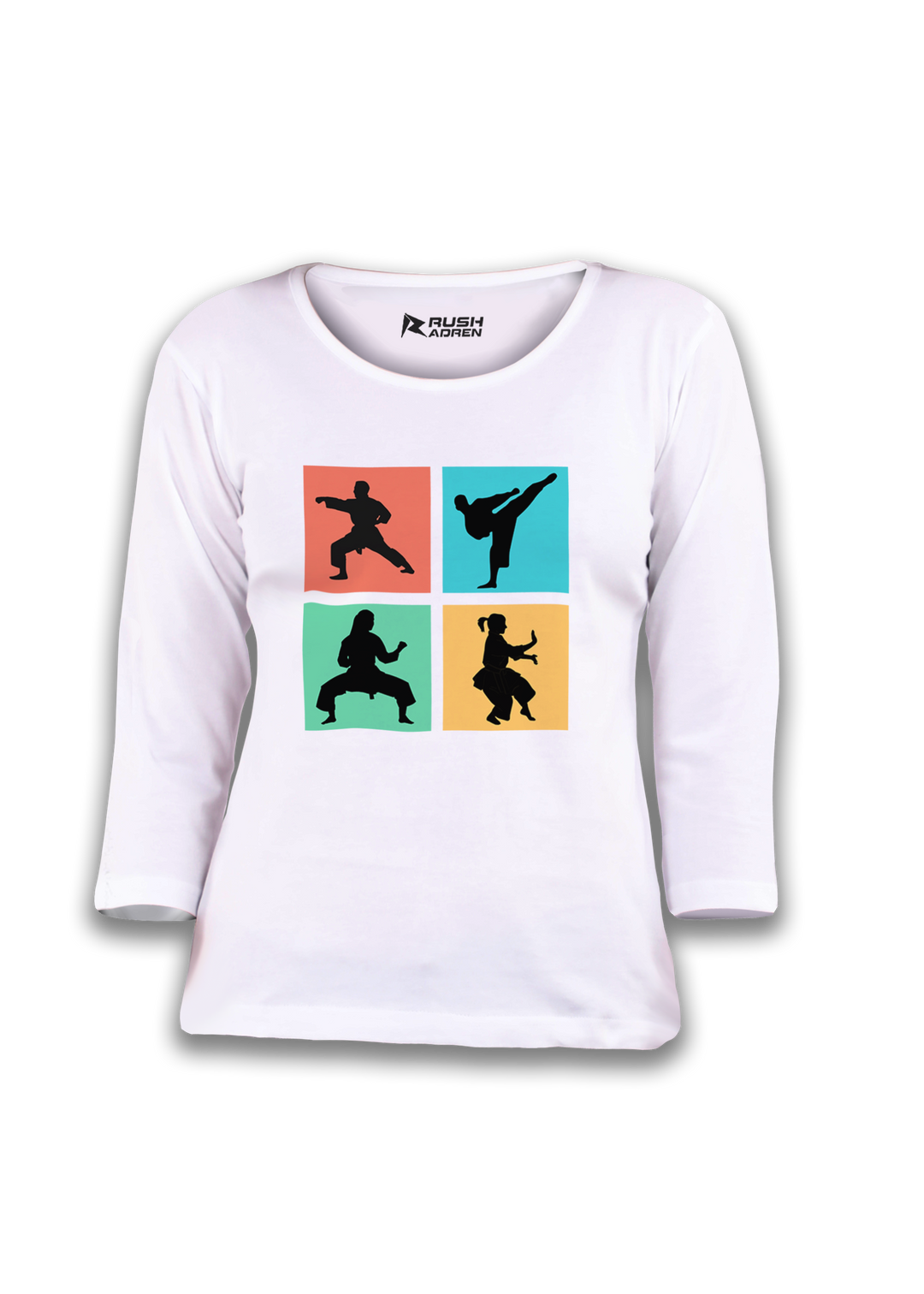 Karate Moves 3/4th Sleeve T-Shirt