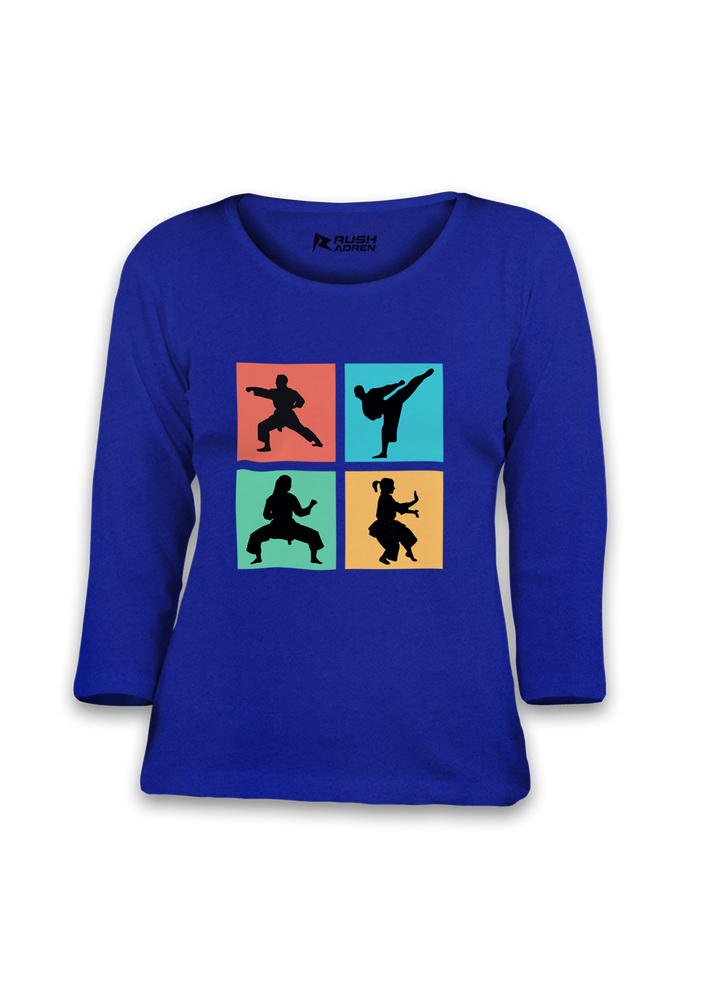 Karate Moves 3/4th Sleeve T-Shirt