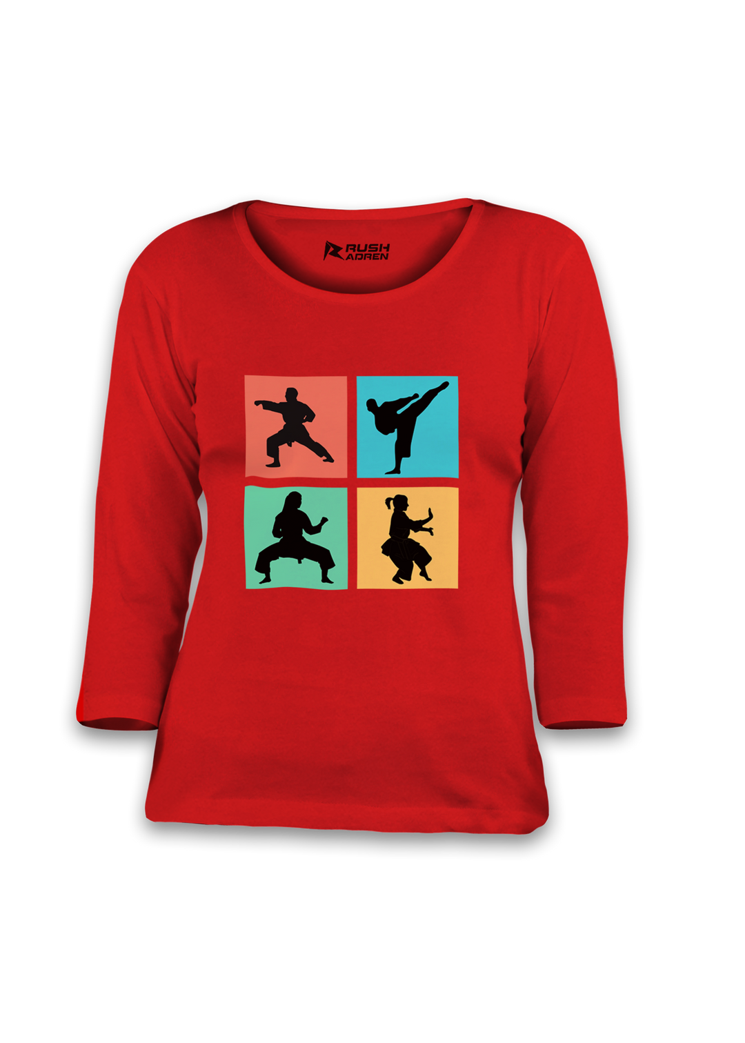 Karate Moves 3/4th Sleeve T-Shirt