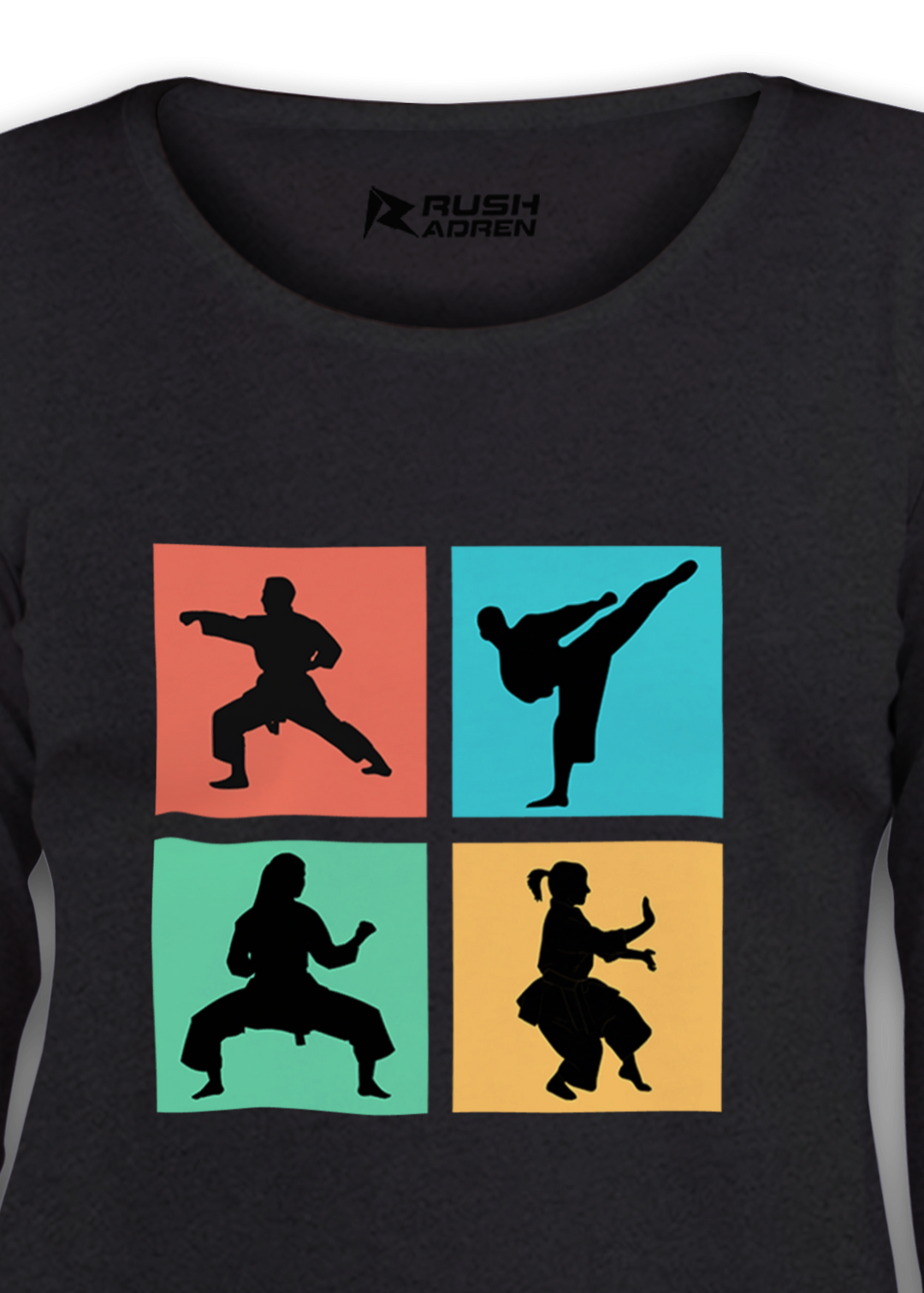 Karate Moves 3/4th Sleeve T-Shirt