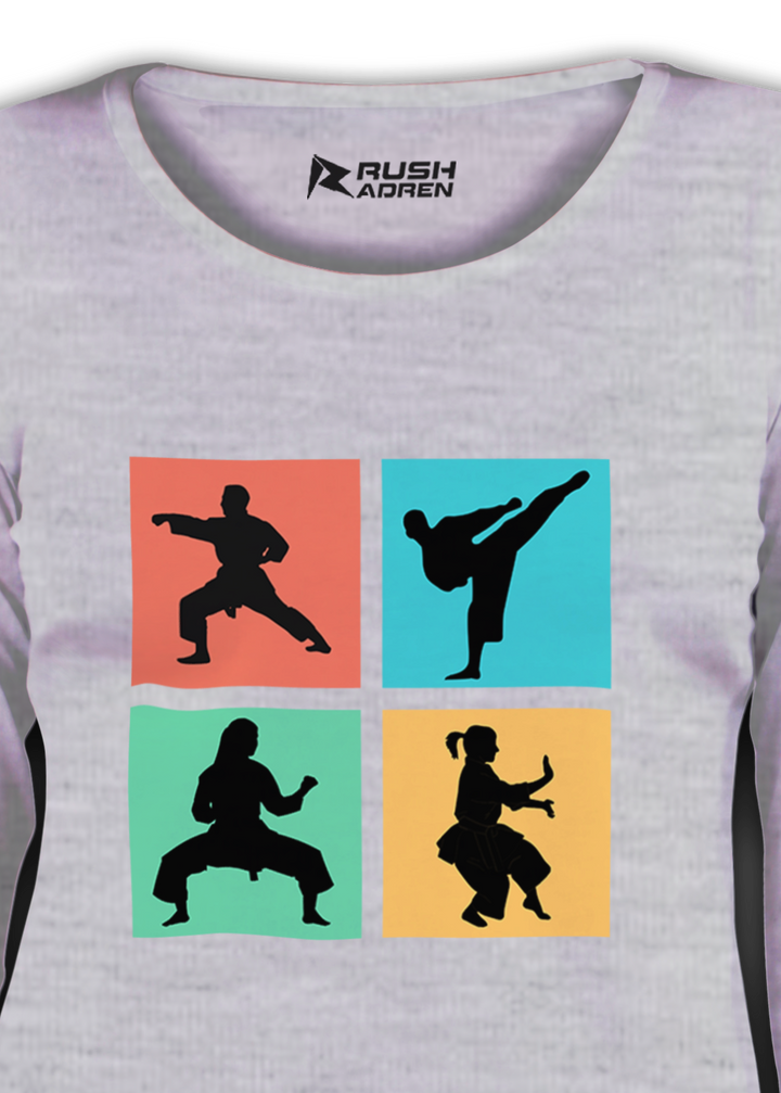 Karate Moves 3/4th Sleeve T-Shirt