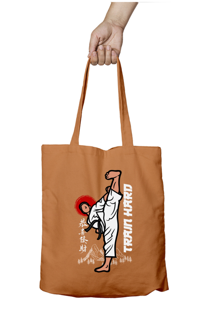 Train Hard Zipper Tote Bag