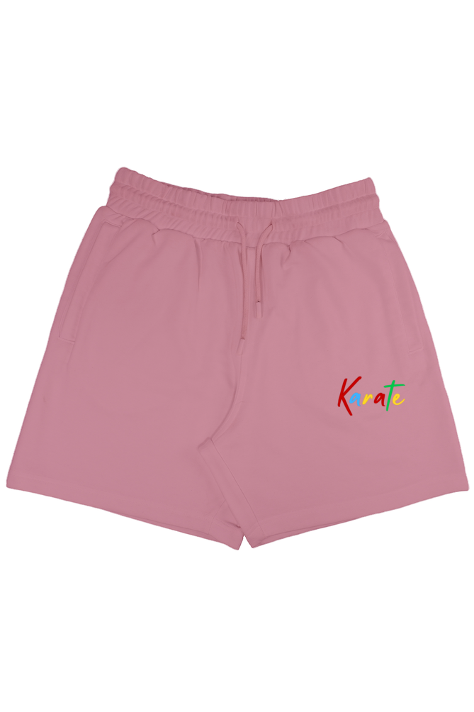 Karate Script Embroidered Terry Shorts