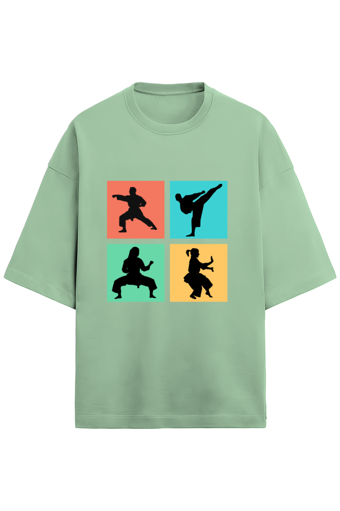 Karate Moves Terry Oversized T-Shirt