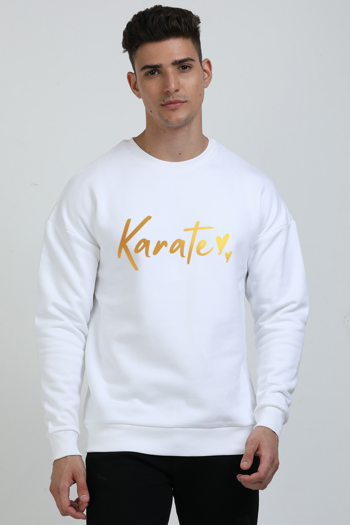 Karate Gold Script Oversized Sweatshirt