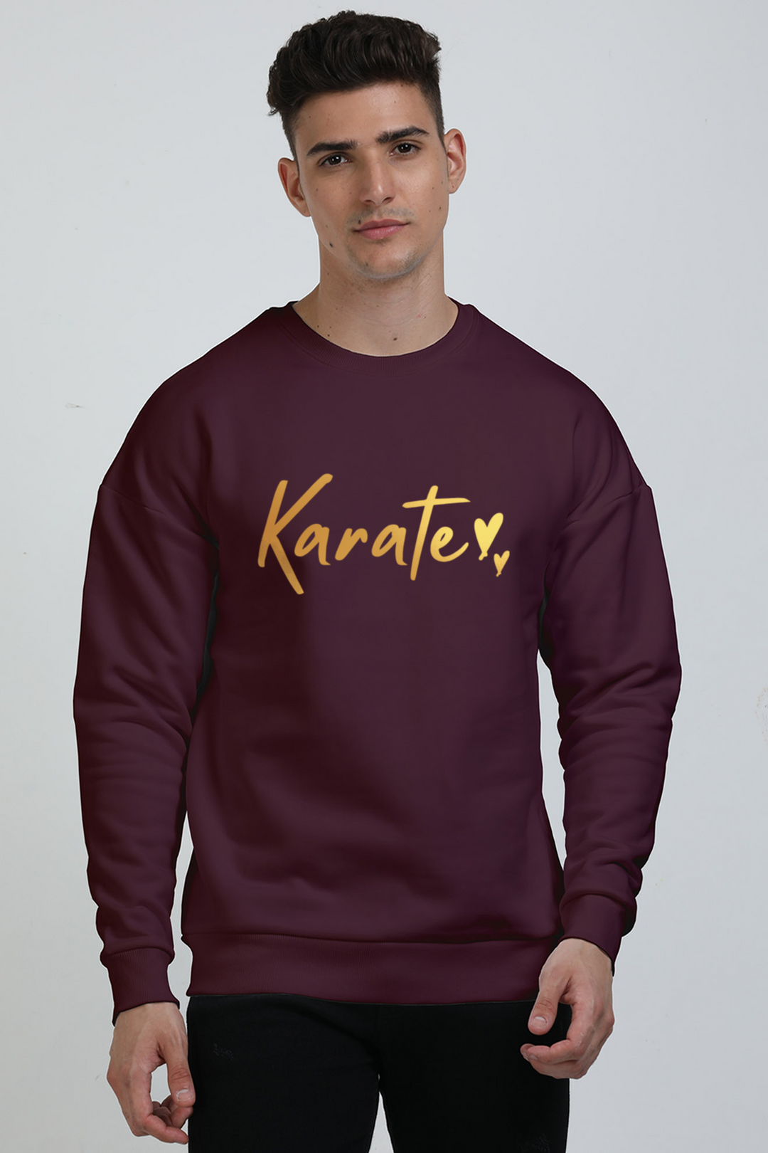 Karate Gold Script Oversized Sweatshirt