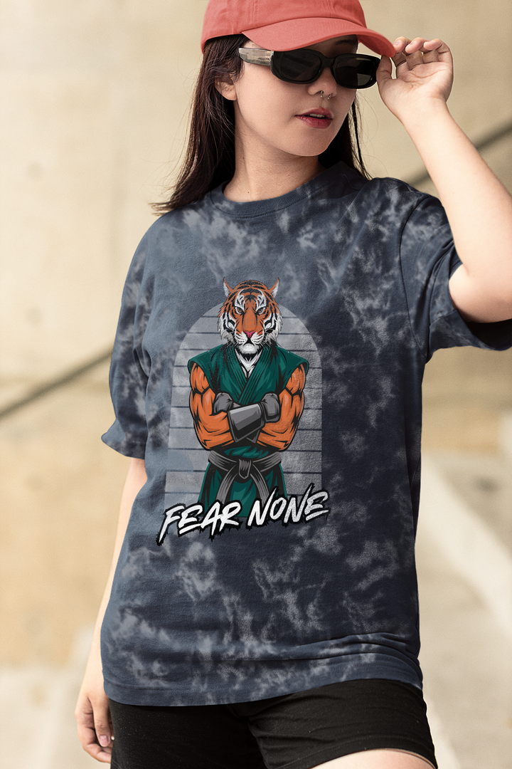 Fear None Acid Wash Oversized T-shirt