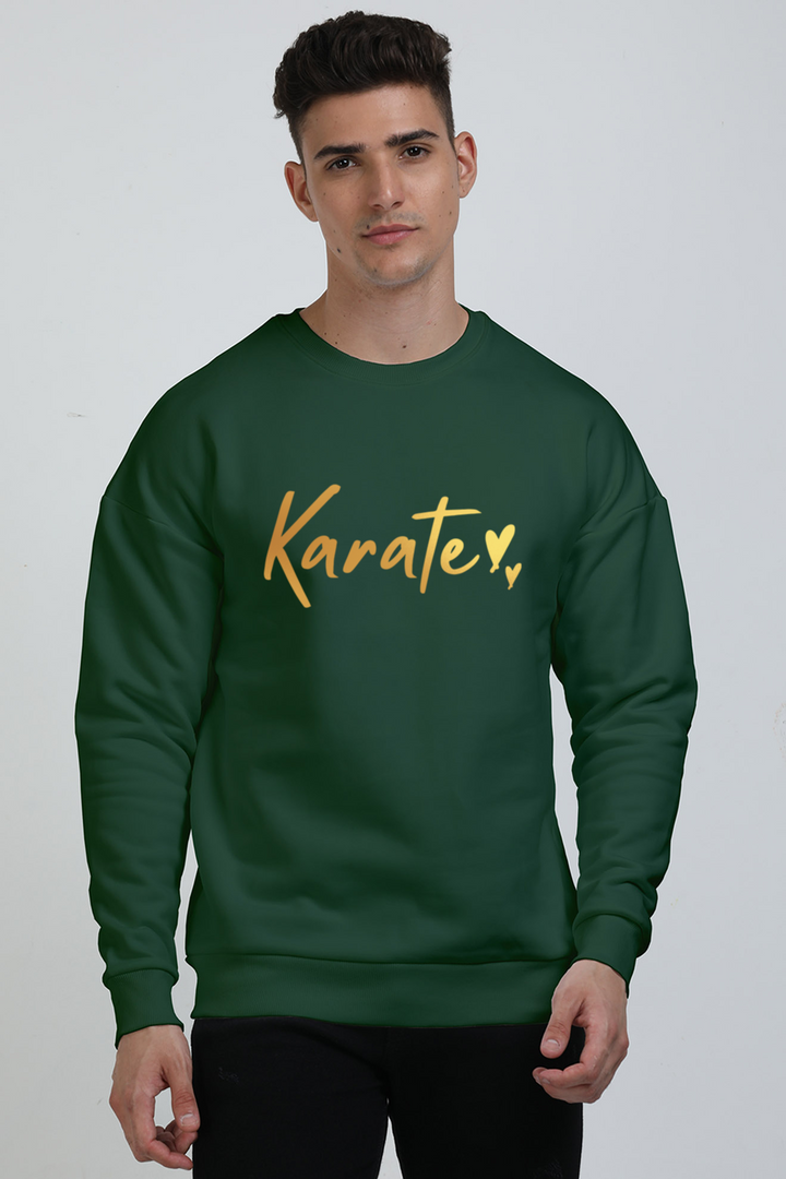 Karate Gold Script Oversized Sweatshirt