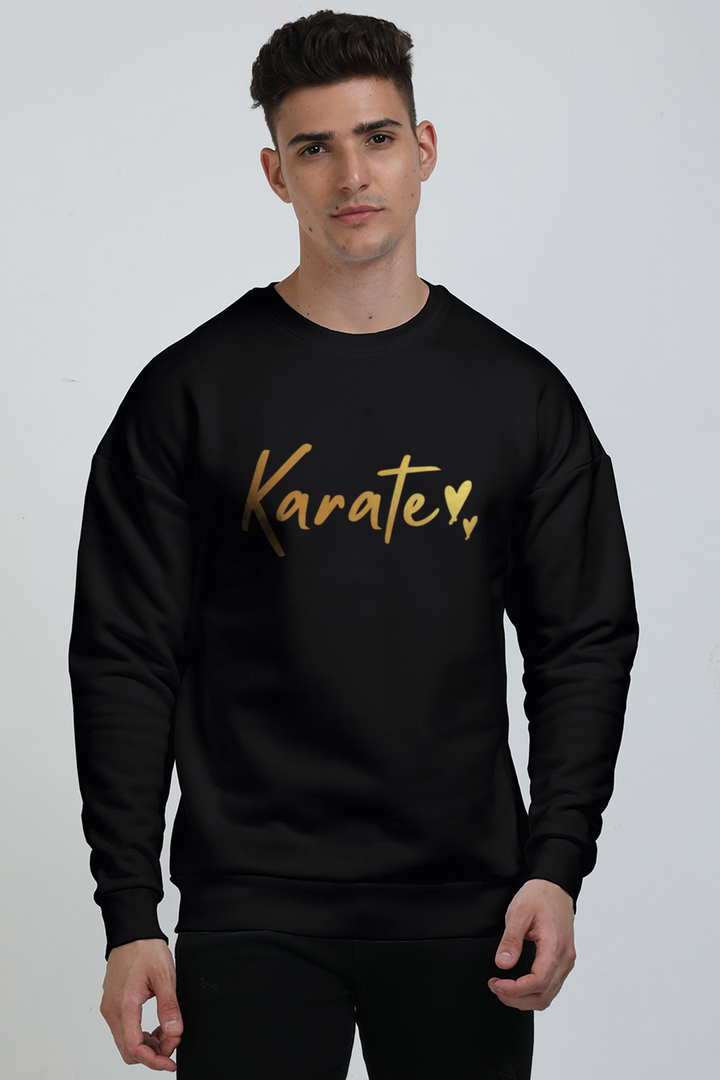 Karate Gold Script Oversized Sweatshirt