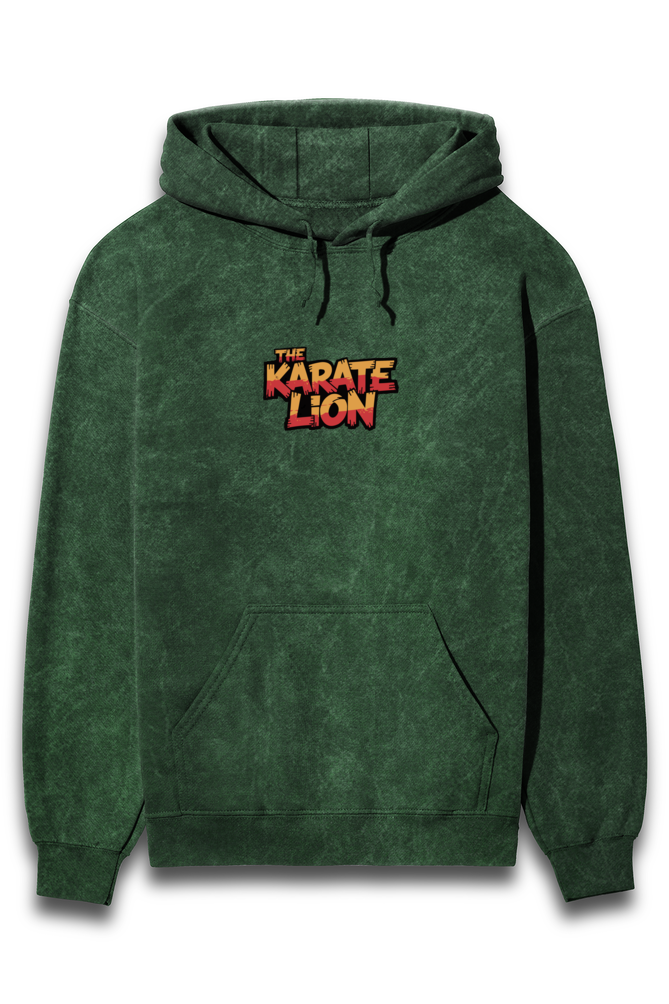 Lion Spirit Acid Wash Hooded Sweatshirt