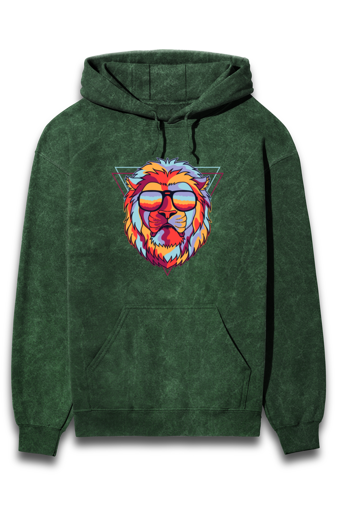 AdrenaLION Stylish Acid Wash Hoodie