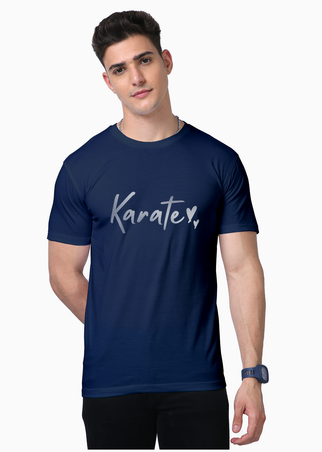 Men's Karate Silver Vinyl Supima T-Shirt