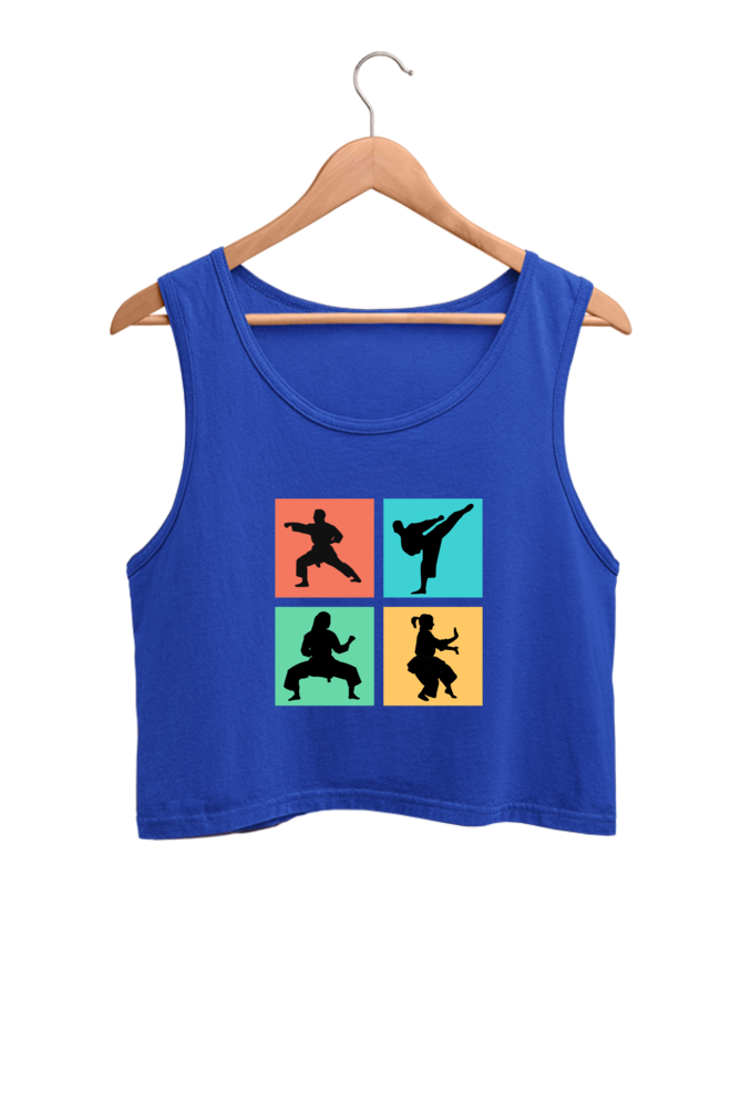 Pop Art Karate Moves Crop Tank