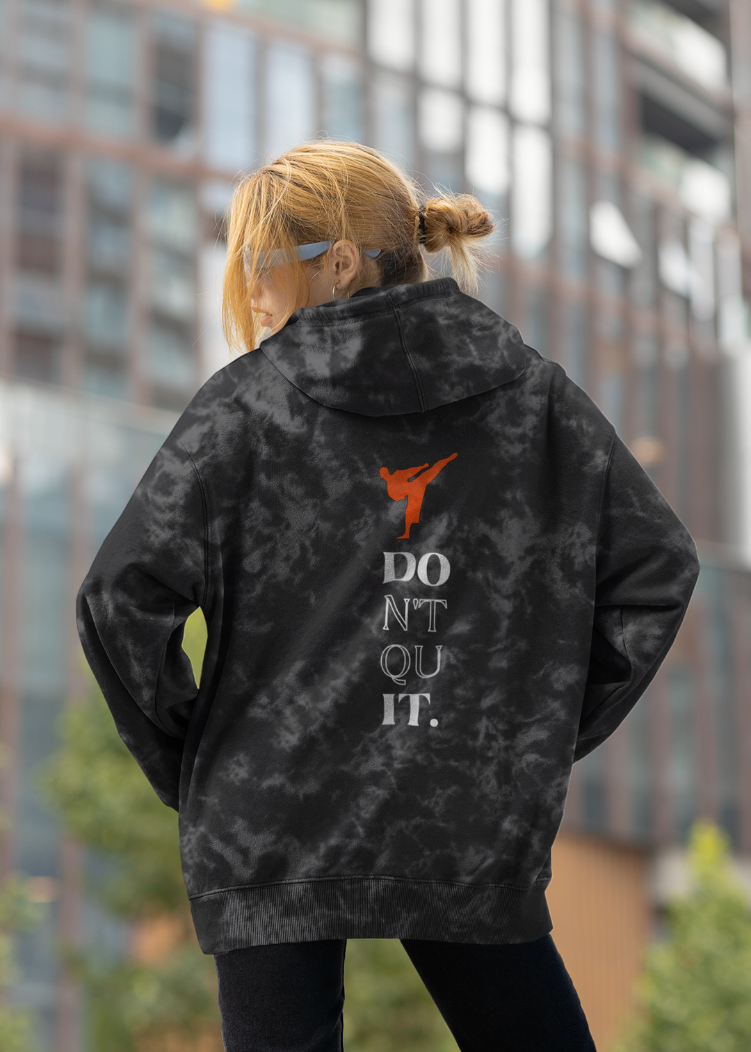 Don’t Quit Karate Acid Wash Hoodie