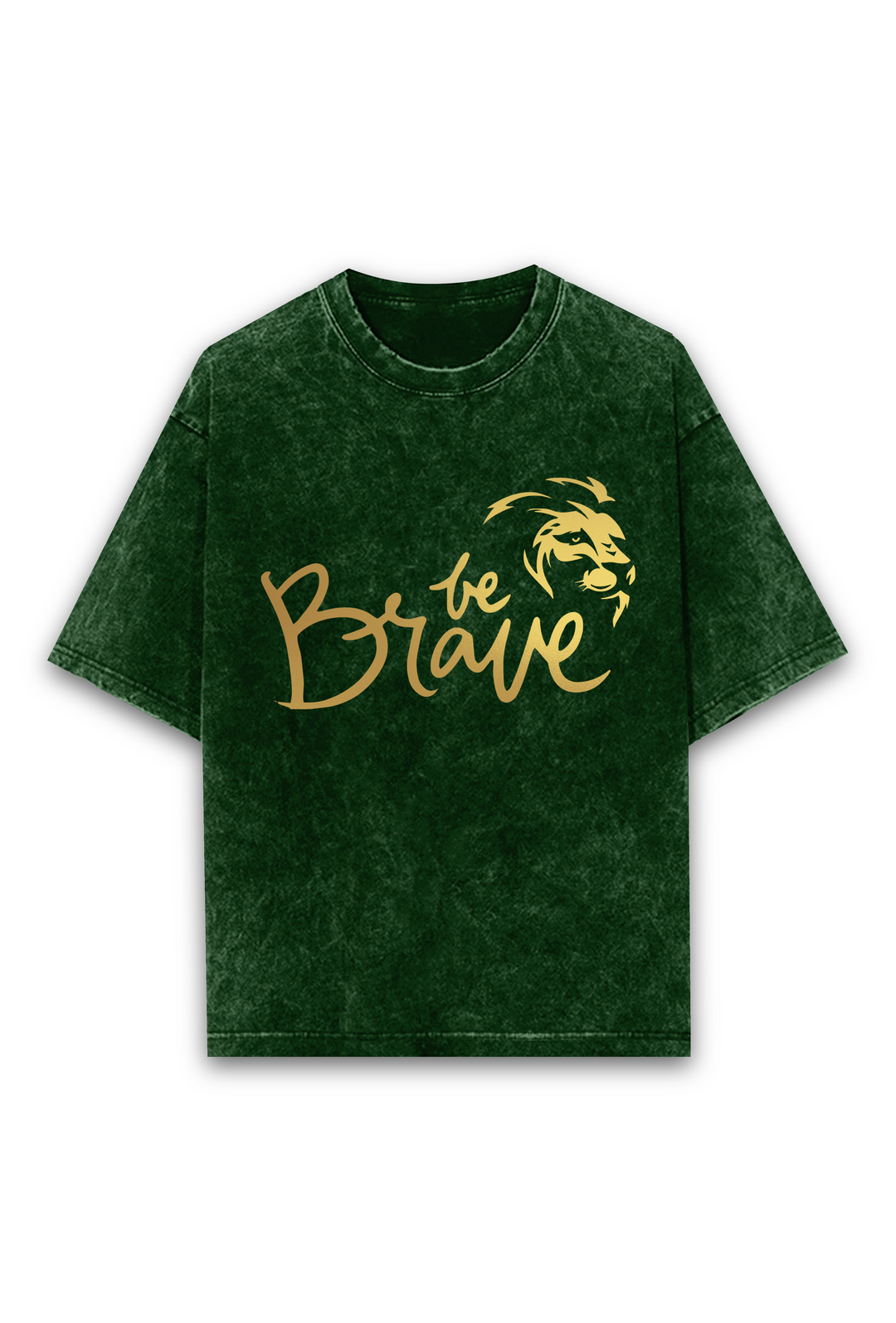 Be Brave Oversized Acid Wash T-Shirt