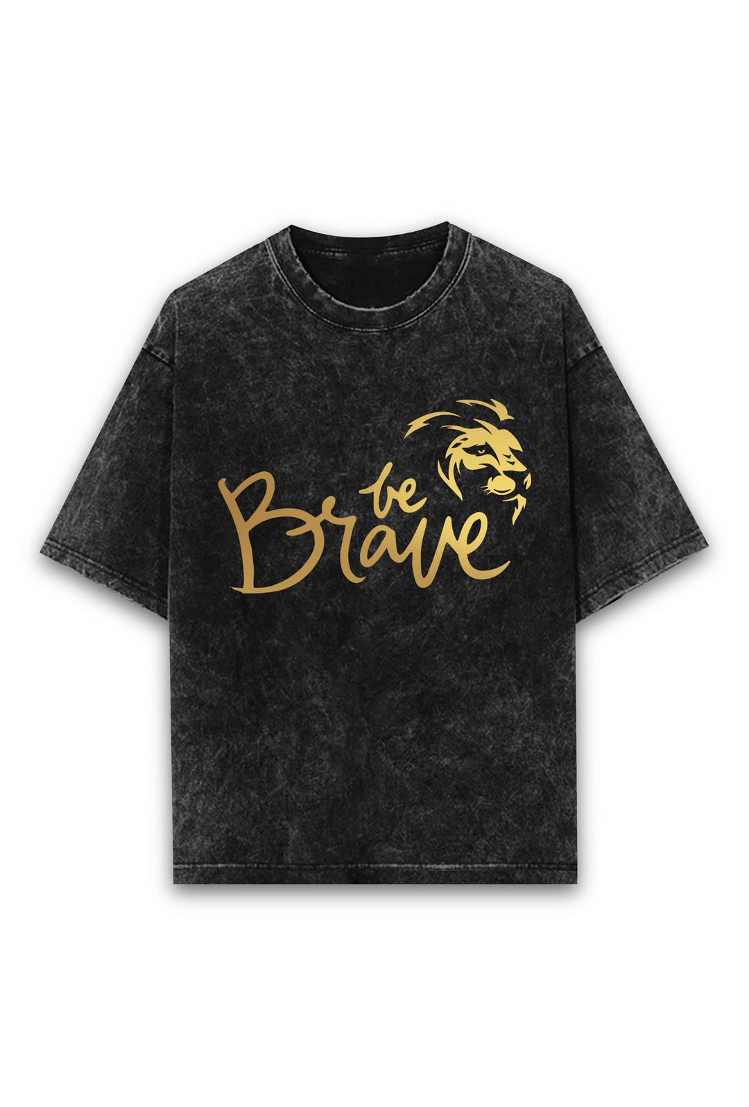 Be Brave Oversized Acid Wash T-Shirt