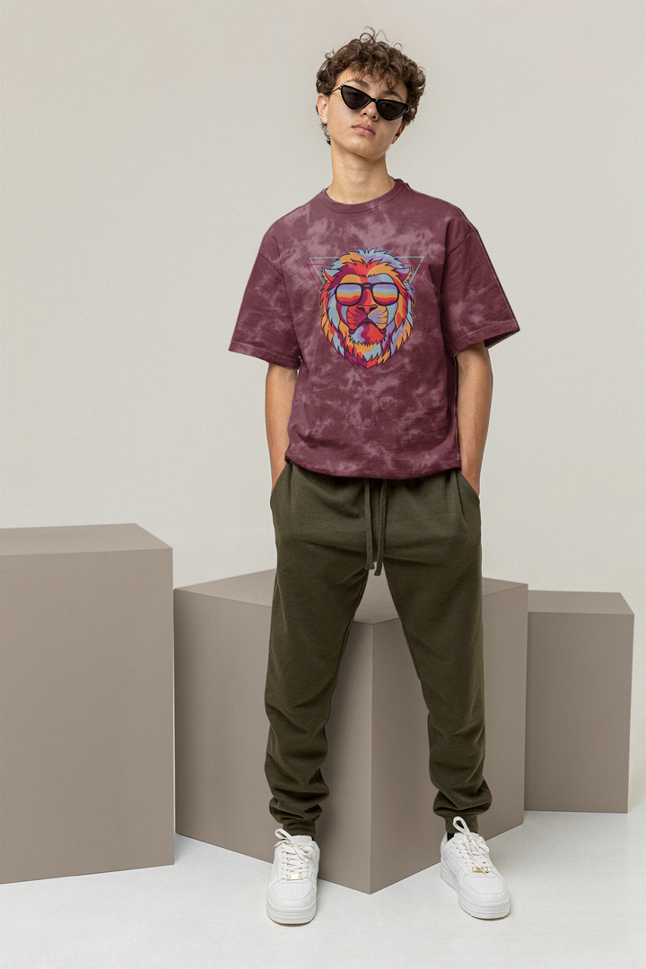 AdrenaLION Oversized Acid Wash T-Shirt