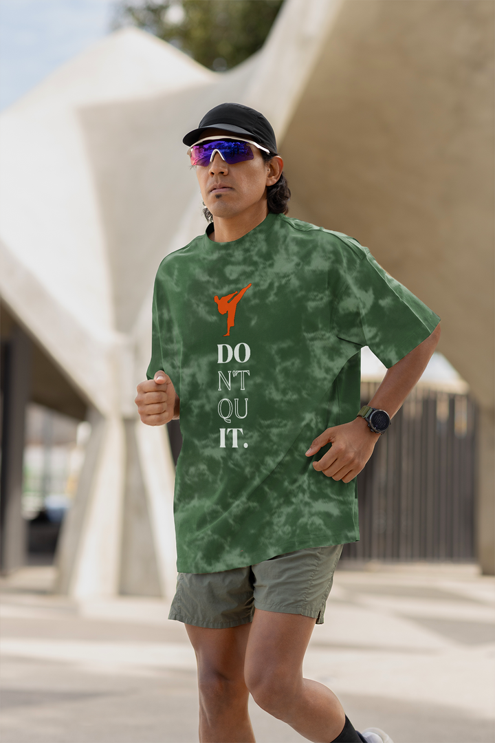 Don’t Quit Karate Acid Wash Oversized T-shirt