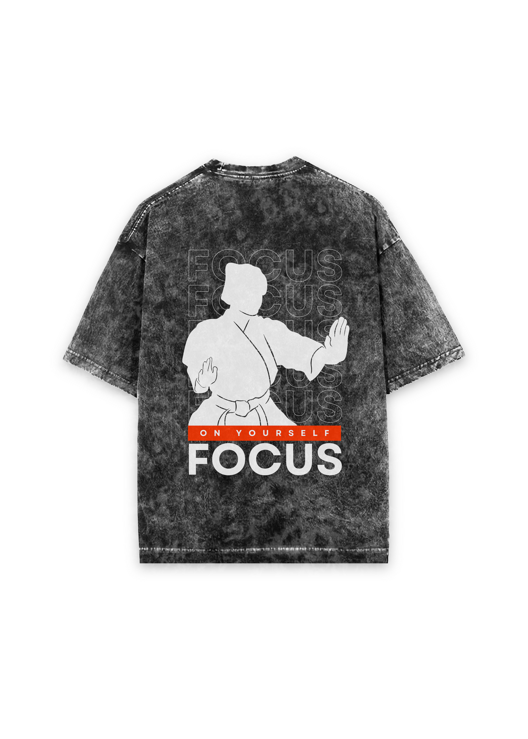 Stay Focused Acid Wash Oversized T-shirt