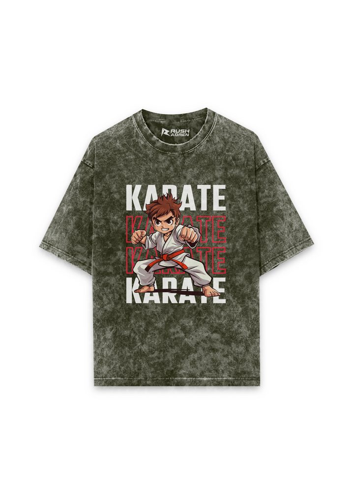 Karate Champ Acid Wash Oversized T-shirt