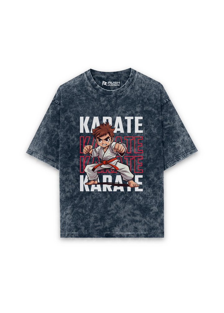 Karate Champ Acid Wash Oversized T-shirt