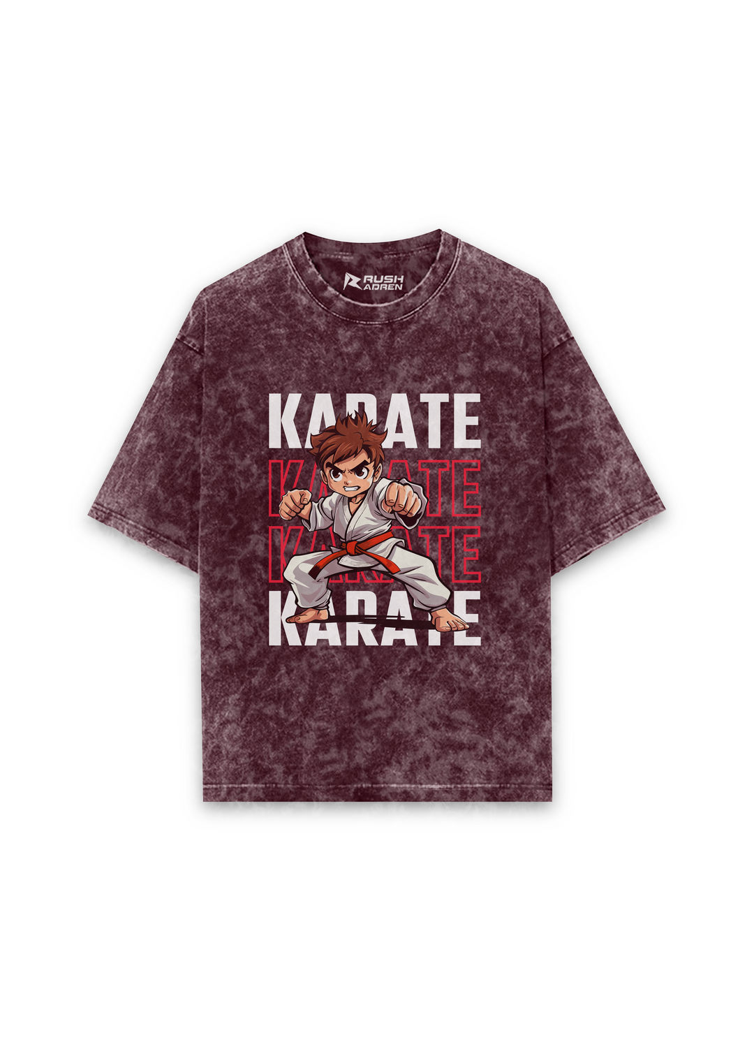 Karate Champ Acid Wash Oversized T-shirt