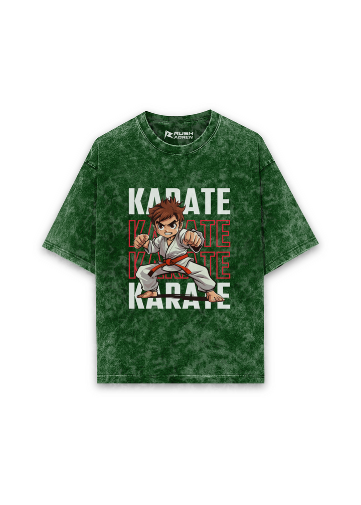 Karate Champ Acid Wash Oversized T-shirt