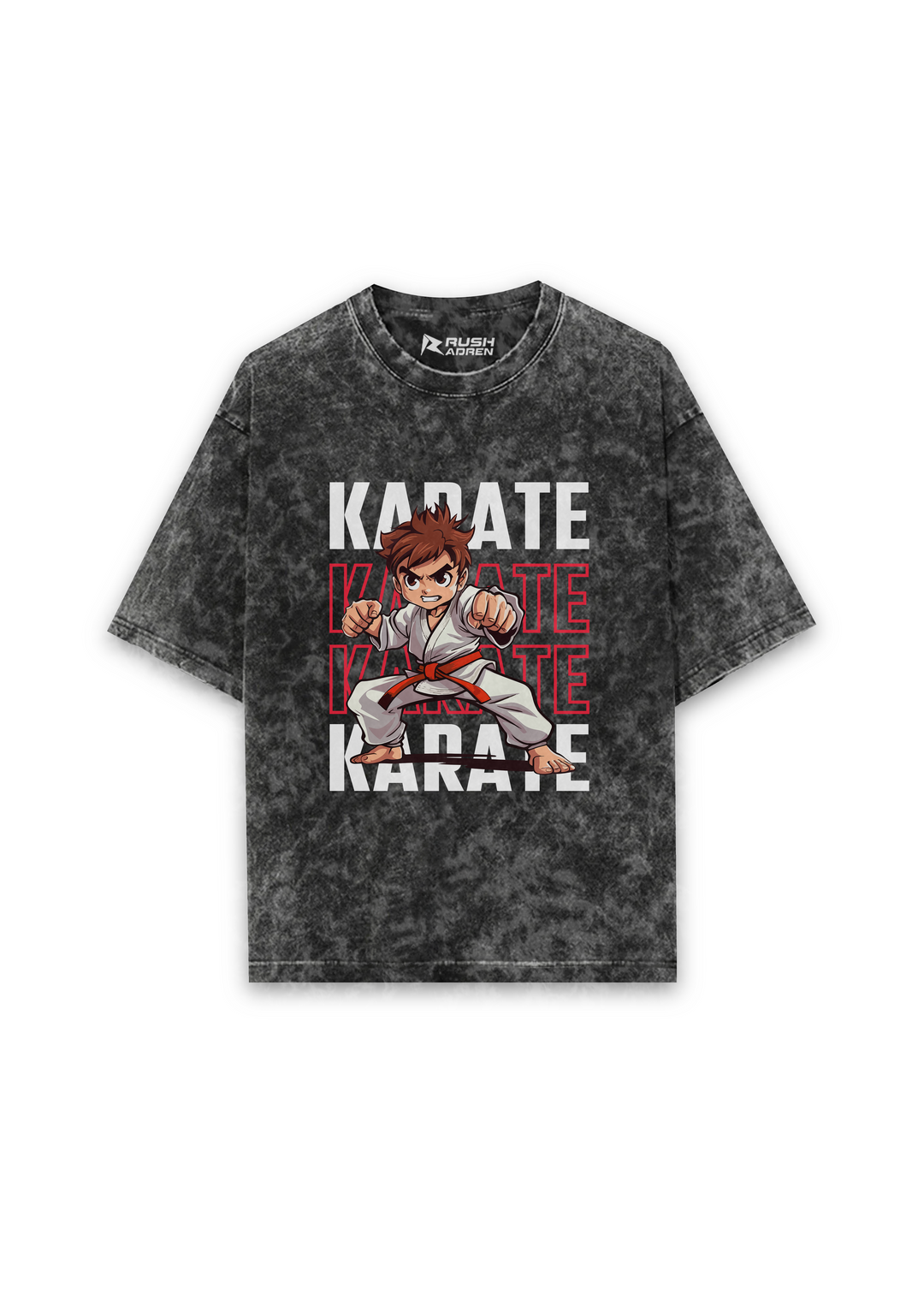 Karate Champ Acid Wash Oversized T-shirt