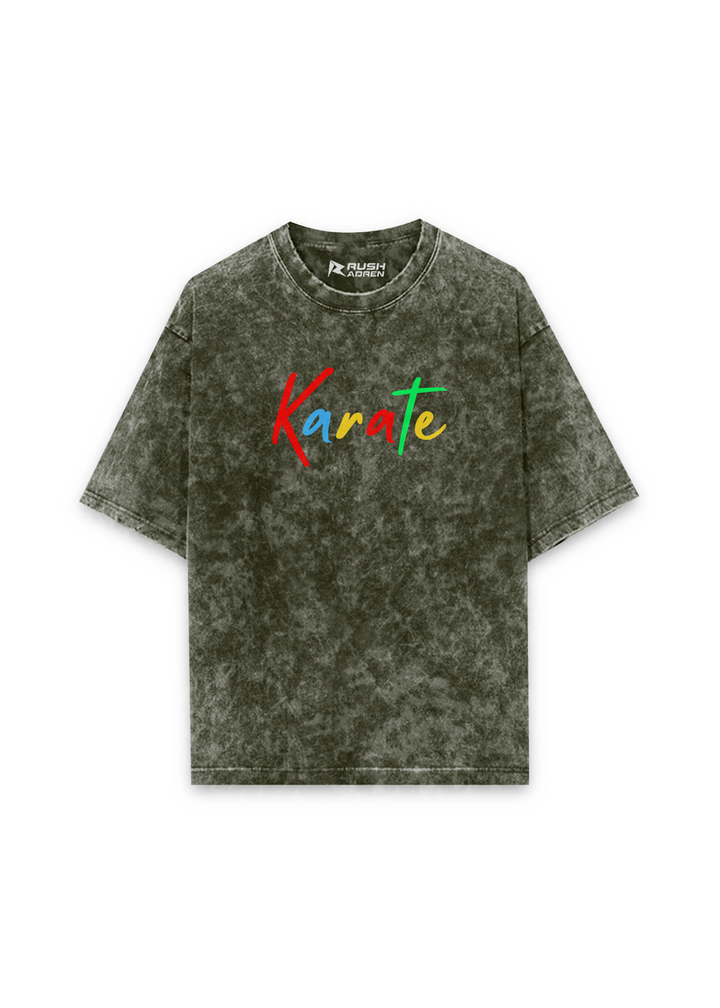 Karate Spirit Acid Wash Oversized T-shirt