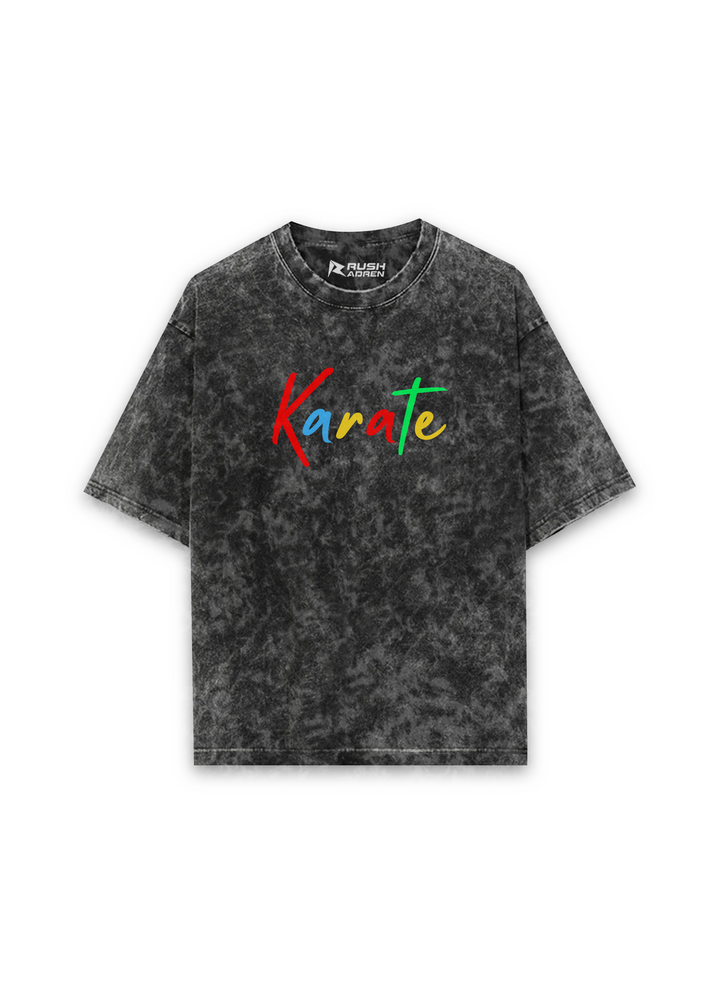 Karate Spirit Acid Wash Oversized T-shirt