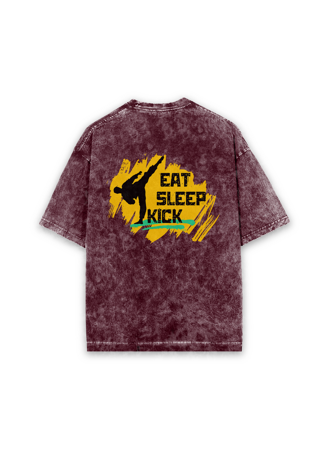 Eat Sleep Kick Acid Wash Oversized T-shirt