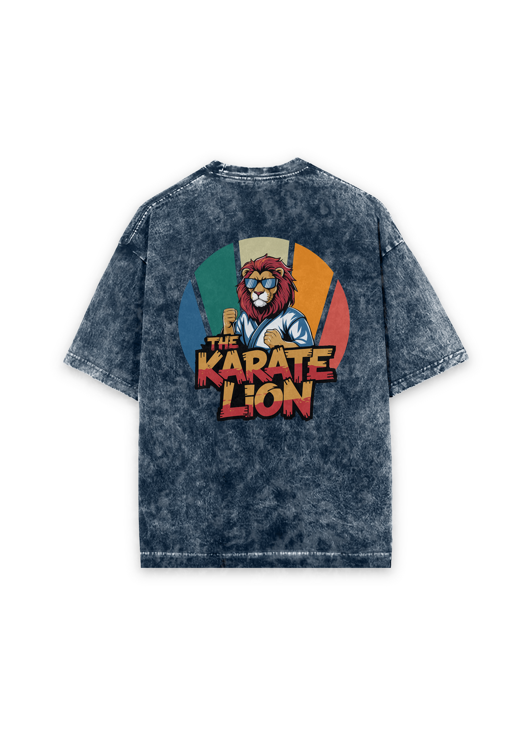Karate Lion Acid Wash Oversized T-shirt