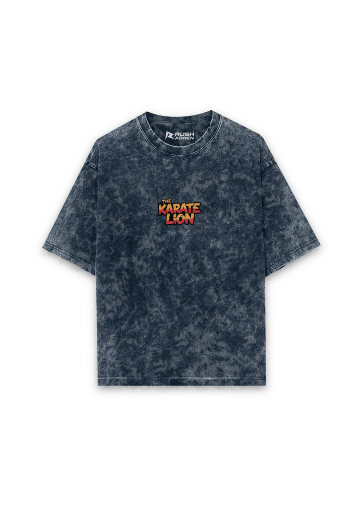 Karate Lion Acid Wash Oversized T-shirt