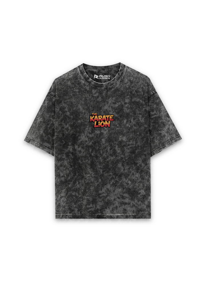Karate Lion Acid Wash Oversized T-shirt