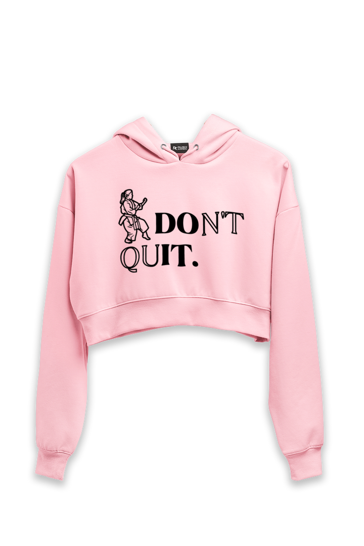 Don't Quit Karate Crop Hoodie