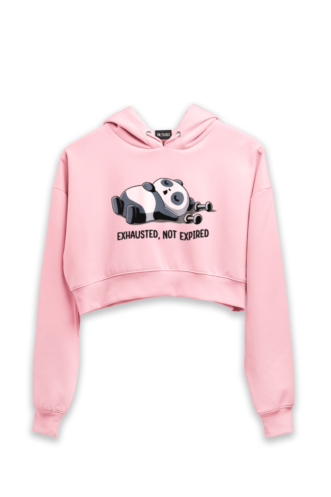 Exhausted, Not Expired - Female Cropped Hoodie
