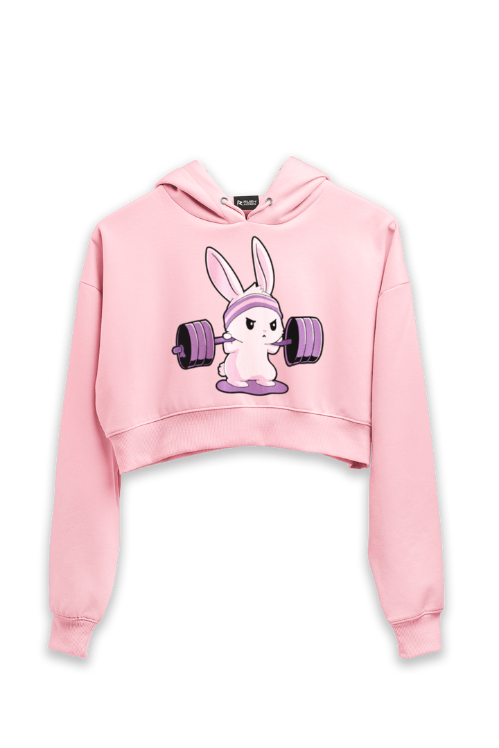 Gym Bunny - Female Cropped Hoodie