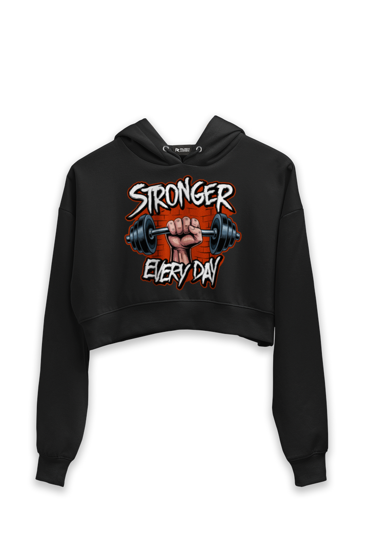 Stronger Every Day - Female Cropped Hoodie