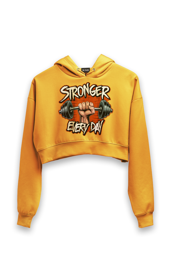 Stronger Every Day - Female Cropped Hoodie