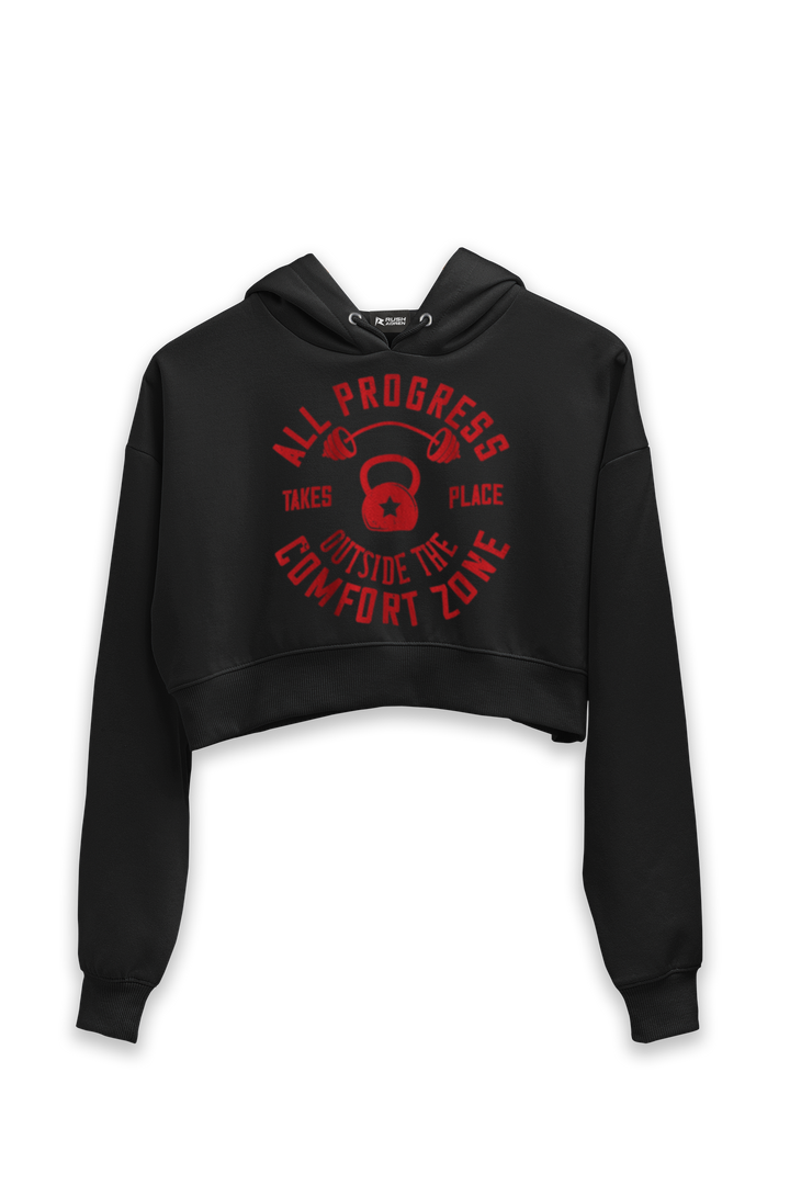 All Progress - Female Cropped Hoodie